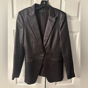 rag & bone Black Textured Single-Button Blazer